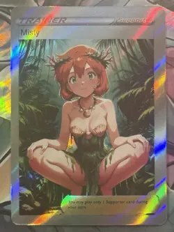 Pokemon Misty Anime Waifu Custom DIY Trainer Art Sexy Pokemon card - Image 2