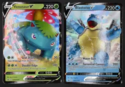 Venusaur V SWSH100 & Blastoise V SWSH101 Pokemon Sword & Shield Promo Cards NM - Image 1
