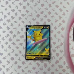 Pokemon TCG Surfing Pikachu v Celebrations Holo Ultra Rare Card 008/025 - Image 1
