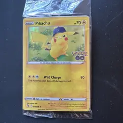 Pokemon Pikachu TCG Holo Rare Card Sealed, Pokemon Go 028/078 Pokemon Go stamped - Image 1
