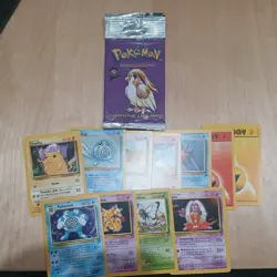 Pokemon 1999 TCG Base Set 2 Booster Pack EMPTY Opened With Cards RARE Holo - Image 1