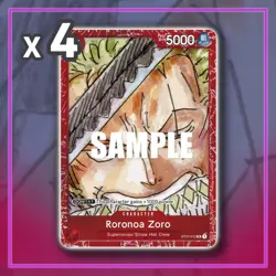 Roronoa Zoro ST01-013 SR Premium Card Collection ONE PIECE TCG FILM RED ED x4 - Image 1