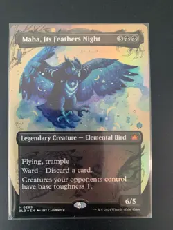Maha Its Feathers Night (Borderless) Foil Bloomburrow MTG Card - Image 1