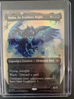 Maha Its Feathers Night (Borderless) Foil Bloomburrow MTG Card - Image 2