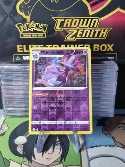064/195 MISMAGIUS REVERSE HOLO SILVER TEMPEST POKEMON CARD - Image 1