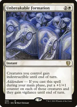 1x Unbreakable Formation NM Eng MTG - Midnight Hunt Commander - Image 1