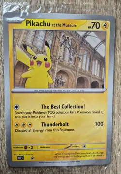 Pikachu At The Musuem, Pokemon X Natural History Musuem Promo Card. New & Sealed - Image 1