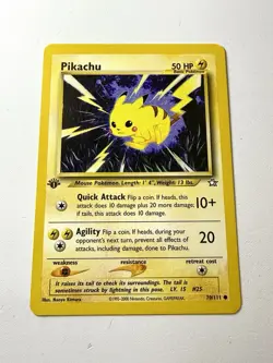 Pikachu 70/111 1st Edition Neo Genesis Pokemon Card Vintage 2000 NM - Image 1