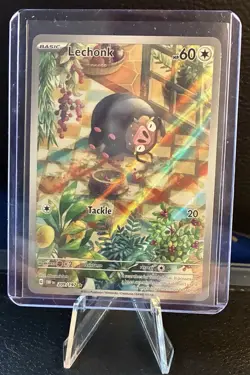 Pokemon TCG Lechonk Card 209/197 IR Sv03: Obsidian Flames 2023 - Image 1
