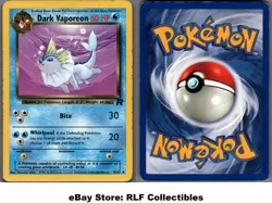 2000 Pokemon, Team Rocket, #45/82 Dark Vaporeon, Uncommon (c) - Image 1