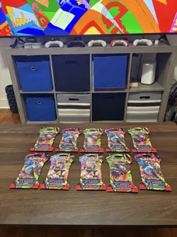 Pokemon TCG Phantasmal Flames Booster Packs Lot 10 English Sealed Hangers - Image 1