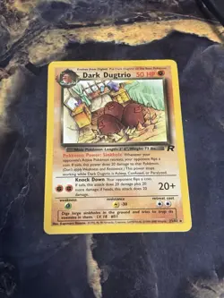 Pokemon Dark Dugtrio Unlimited Edition 23/82 Rare Team Rocket LP - Image 1