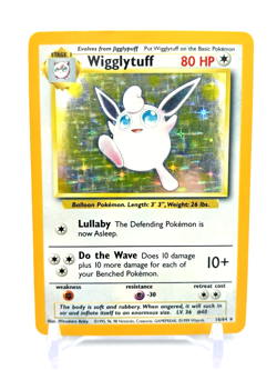 Pokemon *NO SYMBOL ERROR* Wigglytuff Jungle 16/64 Holo Unlimited Holo Rare LP - Image 1