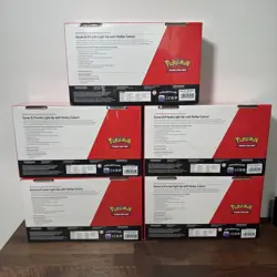 5x POKEMON PRISMATIC EVOLUTIONS ETB TRAINER BOX & MOONBALL SAMS CLUB BUNDLE - Image 2