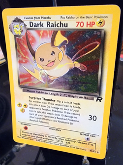 2000 Pokemon Team Rocket Dark Raichu 83/82 - Holo Secret Rare - Vintage HP - Image 1