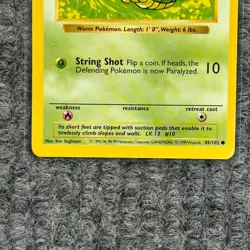 Vintage Pokemon Base Set Shadowless Caterpie 45/102 Common NM Near Mint - Image 4