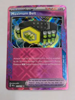 Maximum Belt SV: Prismatic Evolutions 117/131 ACE SPEC Rare Holo Pokemon TCG NM - Image 1