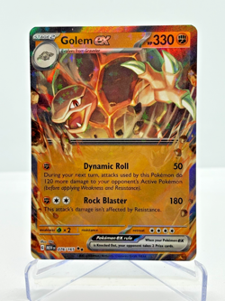 Golem ex 76/165 Pokemon 151 Double Rare Pokemon NEAR MINT - Image 1