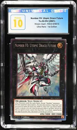 Yu-Gi-Oh! Number F0 Utopic Draco Future 2021 KICO-EN013 Ultra Rare 1st Ed CGC 10 - Image 2