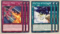 Yugioh! 3x Dragon's Mind + Here There Be Dragons ALIN Common 1st Ed NM - Image 1