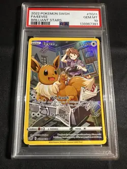 Eevee #TG11/TG30 - 2022 Pokemon SWSH Brilliant Stars - GEM Mint PSA 10 - Image 1