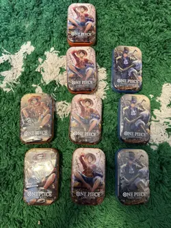 One Piece Mini Tin Pack Set VOL. 2 TS-02 TS02 English LOT of 9 Sealed Tins - Image 1
