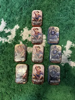 One Piece Mini Tin Pack Set VOL. 2 TS-02 TS02 English LOT of 9 Sealed Tins - Image 2