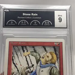MTG - Revised - Stone Rain - Graded - PCG 9.0 - Vintage - Image 3