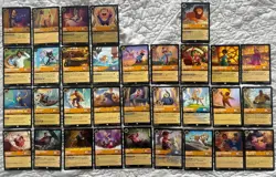 DISNEY LORCANA LOT 223 cards total - 49 FOIL cards, 2 LEGENDARY cards - Image 1