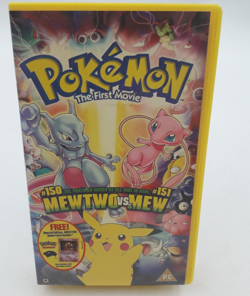 Vintage Pokemon The First Movie Mewtwo Vs Mew VHS & Mewtwo Promo TCG Card 2000 - Image 1