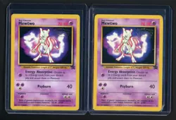 Lot of (2) Pokemon TCG 1999 Mewtwo #3 Black Star WB Pokemon First Movie Promo - Image 1