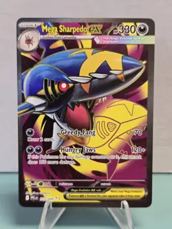 Pokemon TCG Mega Sharpedo ex 113/094 Me02: Phantasmal Flames Ultra Rare Holo NM - Image 1
