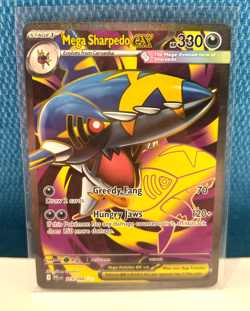 Mega Sharpedo ex 113/094 Pokemon TCG Me02: Phantasmal Flames Full Art Holo NM - Image 1