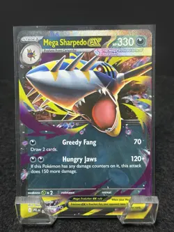 Mega Sharpedo ex 113/094 Pokemon TCG Me02: Phantasmal Flames Full Art Holo - Image 1