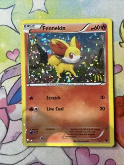 Fennekin - 3/12 - Holo 2013 Mcdonalds Promo Pokemon Card DMG - Image 1