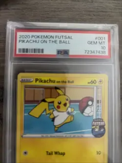 Pokemon TCG Pikachu On The Ball Futsal UK Promo Card PSA 10 001/005 - Image 2