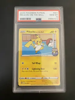 PSA 10 Pikachu On The Ball Futsal Promo 001/005 GEM MINT Graded Pokemon Card - Image 1