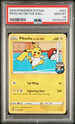 PSA 10 Pikachu On The Ball Futsal Promo 001/005 GEM MINT Graded Pokemon Card - Image 1
