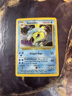 Pokemon Gyarados TCG Base Set Holo Card 6/102 Unlimited Rare, LP-/MP Condition - Image 1