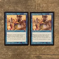 Dream Fighter (x2) LP Mirage 1996 Magic the Gathering Card MTG TCG - Image 1