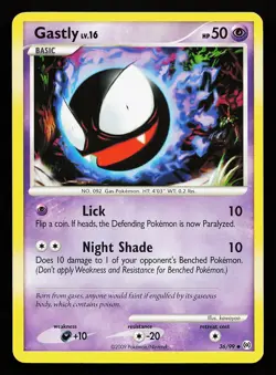Gastly 36/99 Uncommon Arceus Pokemon Card - Image 1