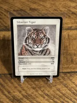 LIFE TCG Siberian Tiger 1st Edition Promo Rare Card #114 Very Limited Print Run - Image 1