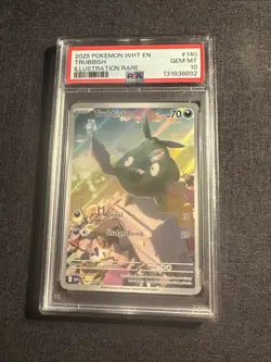 Trubbish 140/086 Illustration Rare Pokemon SV White Flare PSA 10 GEM MINT - Image 1