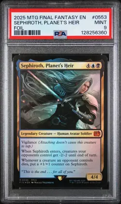Sephiroth Planet's Heir Magic The Gathering Final Fantasy 0553 FFVII Foil PSA 9 - Image 1