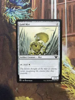 Gold Myr x1 Mtg Commander: Kamigawa: Neon Dynasty - Image 1