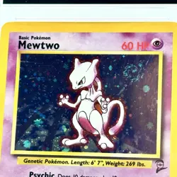 Mewtwo 10/130 NM/MINT CGC 8 Holo SWIRL 🌀 Rare Base Set 2 Vintage Pokemon TCG - Image 4