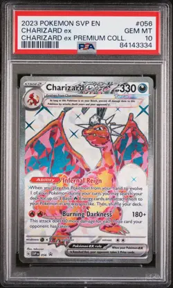 2023 POKEMON SVP EN-SV BLACK STAR PROMO #056 CHARIZARD EX PSA 10 - Image 1