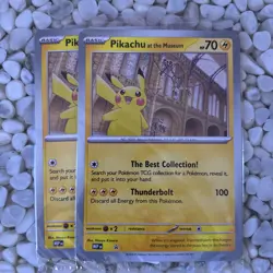 Pikachu At The Museum, Pokemon X Natural History Museum Jumbo Promo - SEALED - Image 3