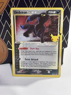 Near Mint 2021 Pokemon Celebrations: Classic Collection Umbreon Gold Star 17/17 - Image 1