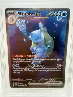 2023 Pokemon Blastoise Ex # 200/165 Holo SIR Full Art Scarlet & Violet 151 TAG 9 - Image 2